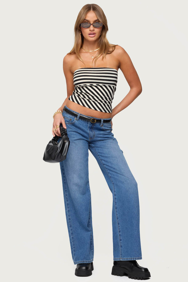 Nikoletta Low Rise Straight Leg Jeans view 1