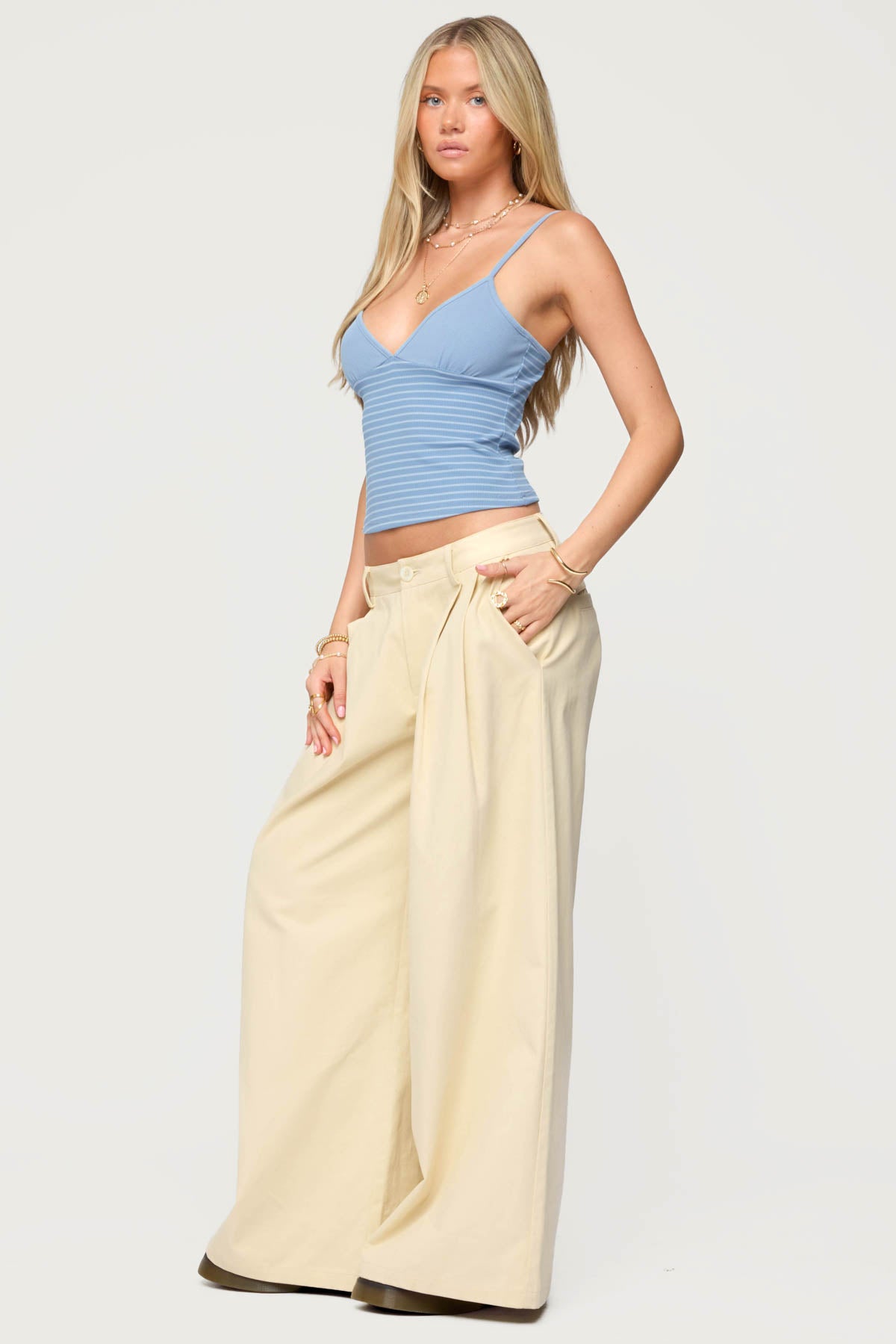 Hemsley Striped Ribbed Tank Top