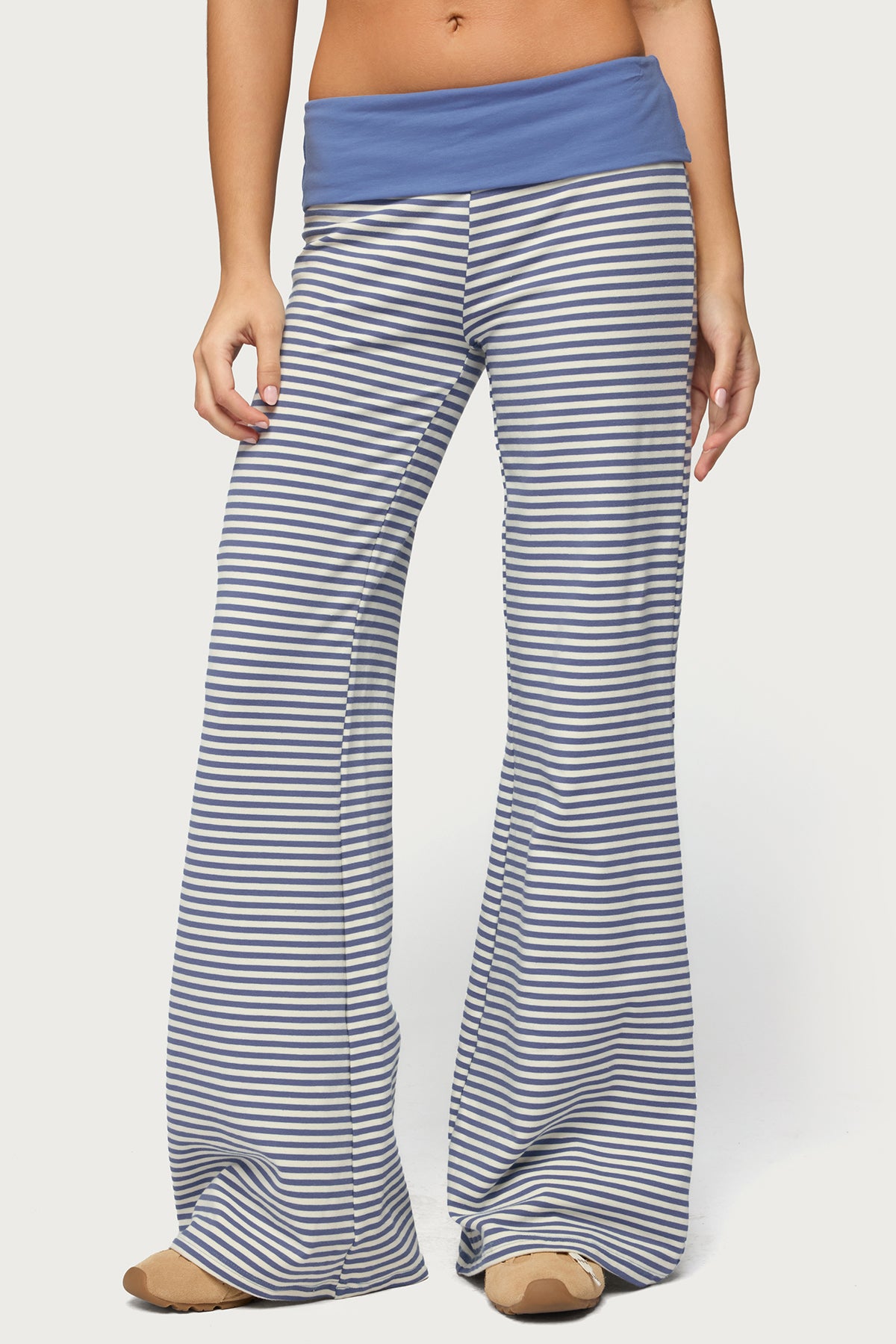 Meggy Striped Foldover Pants