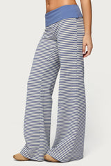 Meggy Striped Foldover Pants