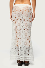 Milana Slit Sheer Lace Maxi Skirt