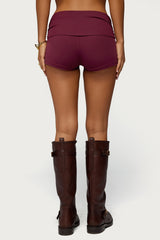 Rusana Swirl Ruched Micro Shorts