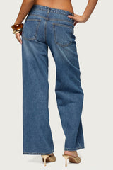 Monika Stud & Grommet Low Rise Baggy Jeans