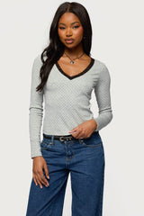 Morah Lacey Polka Dot Top