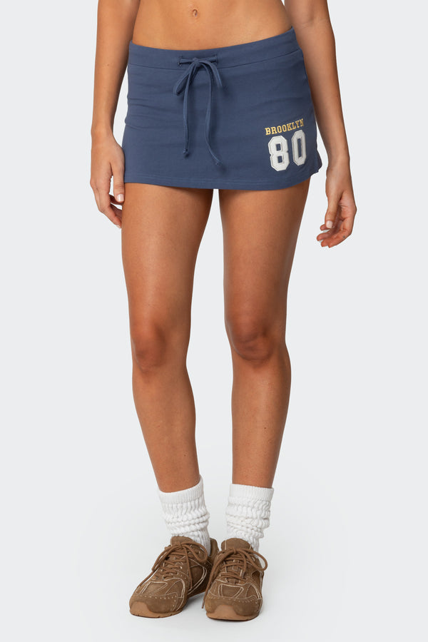 Brooklyn Embroidered Micro Skort view 2