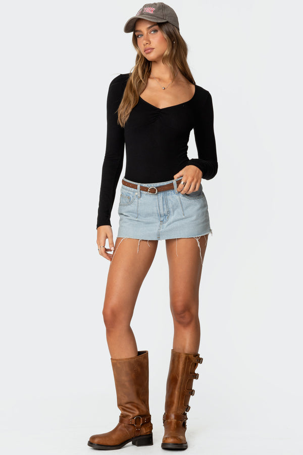 Jonah Long Sleeve V Neck Bodysuit view 2