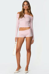 Jamie Fold Over Knit Shorts