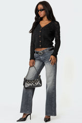 Alysse Washed Low Rise Baggy Jeans
