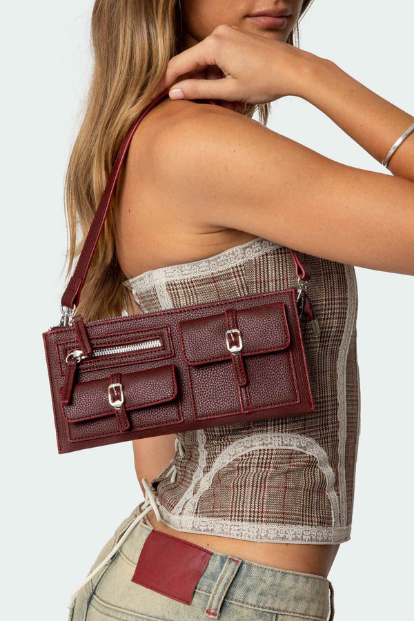 Utility Faux Leather Bag view 1