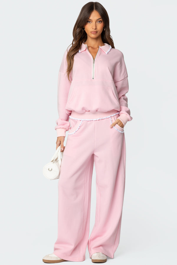Ashtin Ruffle Trim Sweatpants view 1