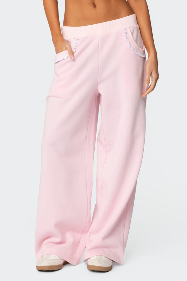Ashtin Ruffle Trim Sweatpants view 2