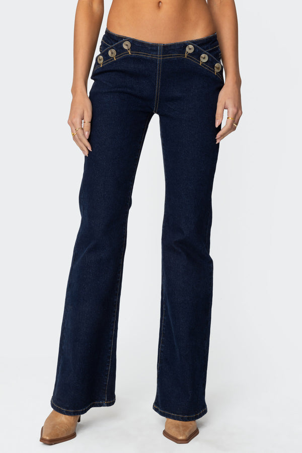 Alison Low Rise Flared Jeans view 2
