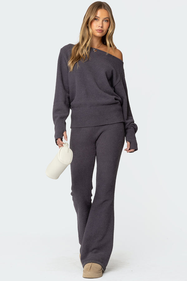 Plush Oversized Asymmetric Sweater view 2