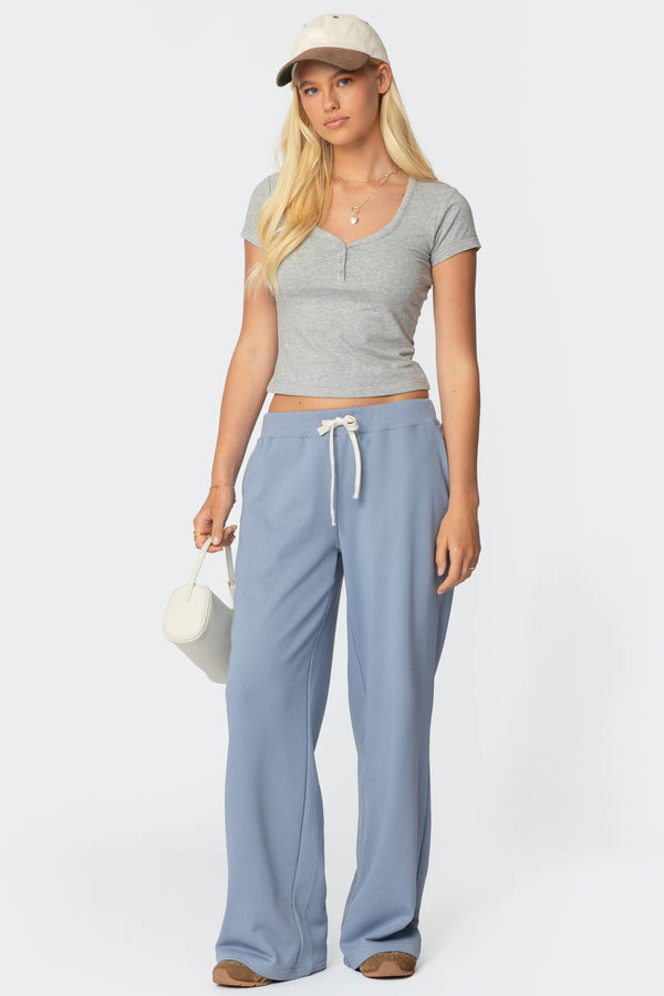 French Terry Straight Leg Sweatpants view 1