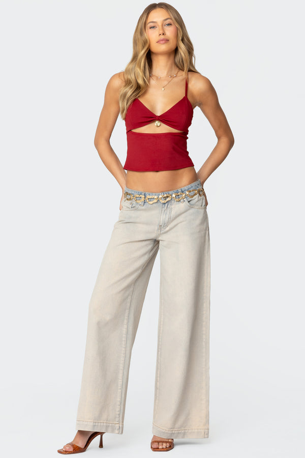 Rhiannon Washed Low Rise Baggy Jeans view 2
