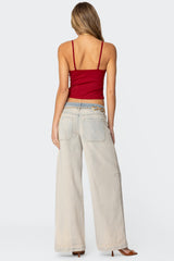 Rhiannon Washed Low Rise Baggy Jeans