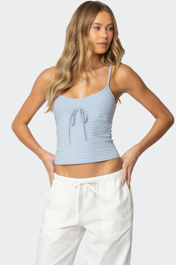 Tova Striped Scoop Tank Top view 2
