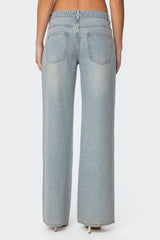 Everly Studded Low Rise Baggy Jeans