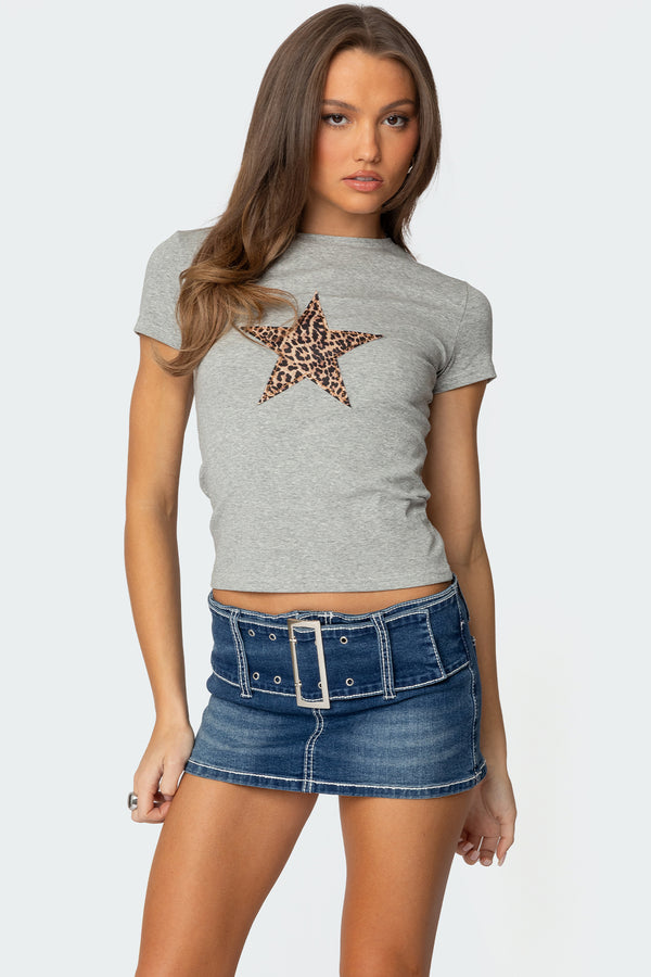 Narla Leopard Star T Shirt view 1