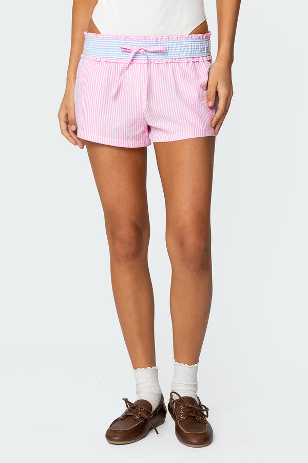 Baylee Contrast Striped Shorts view 2
