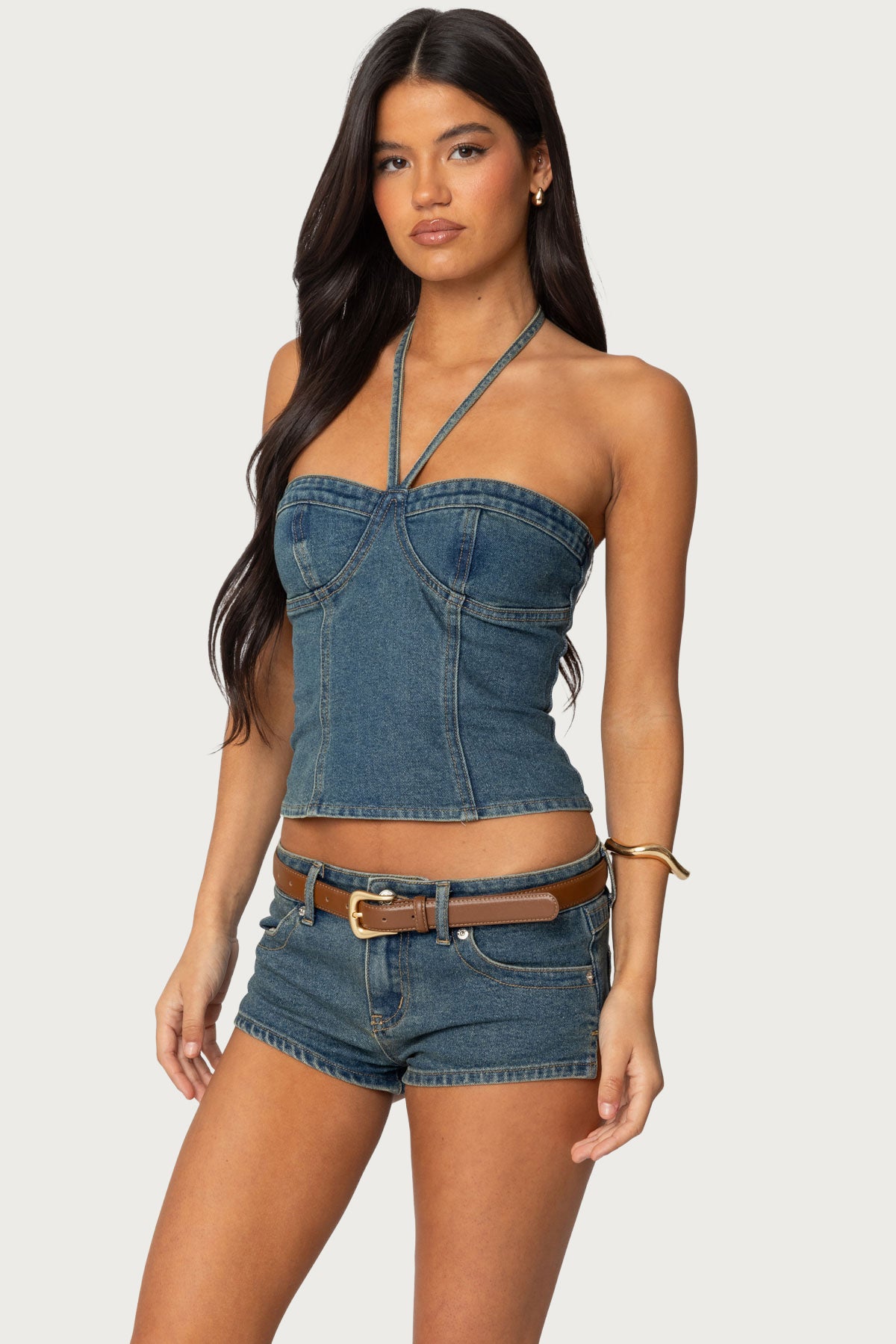 Jagger Denim Halter Top