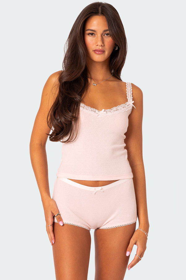 Mariana Pointelle Tank Top view 1