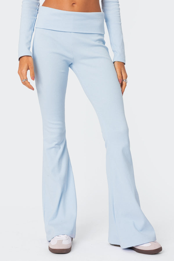 Coffee Break Ribbed Flare Leggings view 2