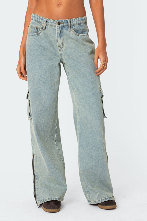Andi Low Rise Baggy Cargo Jeans view 2
