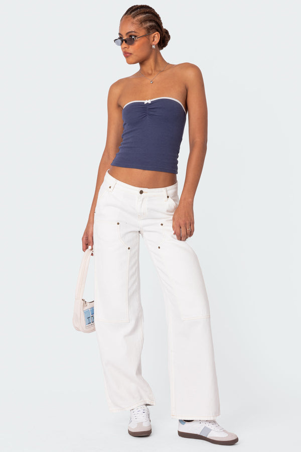 Ayla Low Rise Baggy Carpenter Jeans view 1