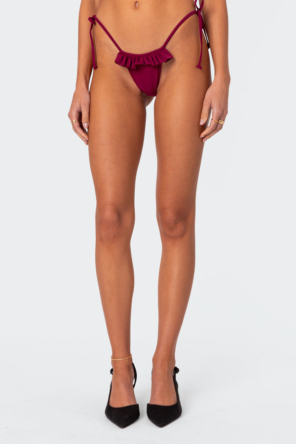 Joelle Ruffled String Bikini Bottom view 2
