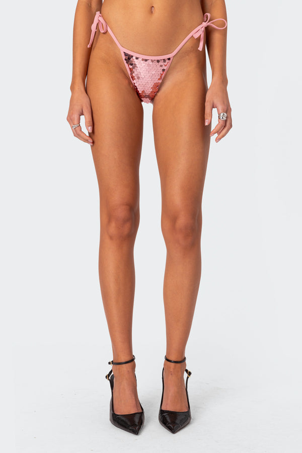 Lilly Sequin String Bikini Bottom view 2