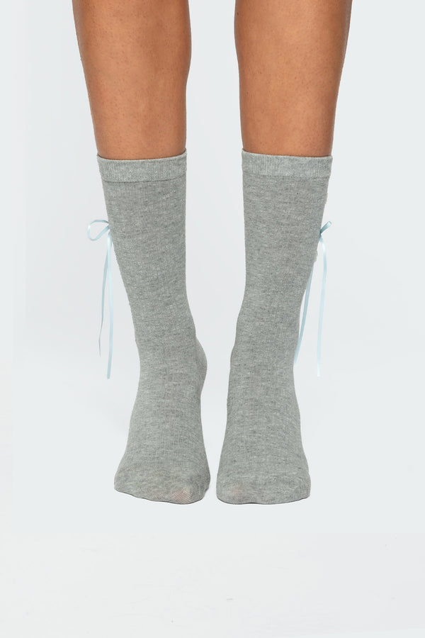 Ribbon & Flower Button Socks view 2