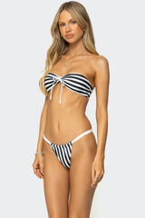 Dini Striped Bandeau Bikini Top