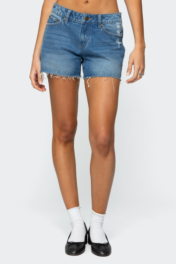 Scottie Low Rise Denim Shorts view 2