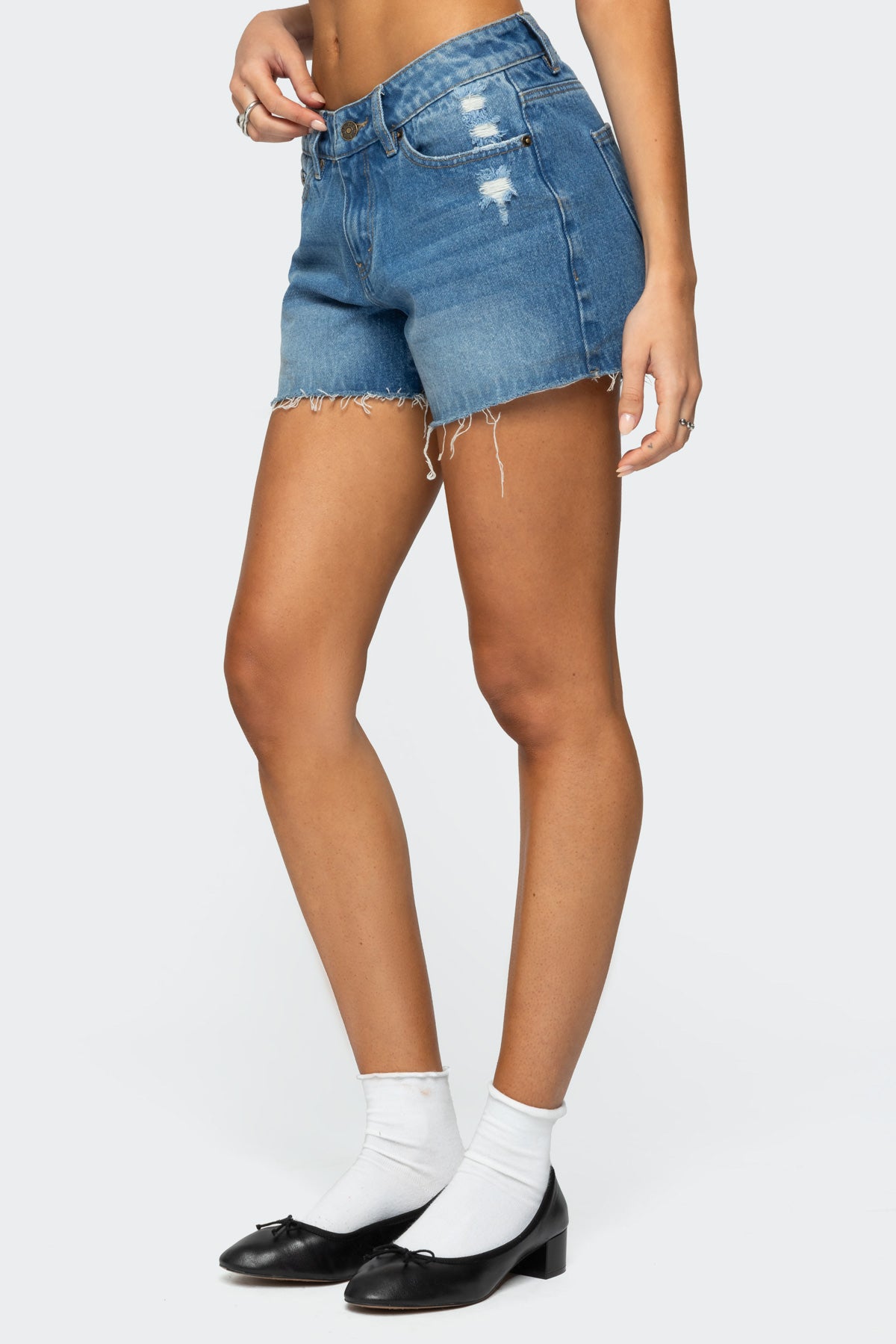 Scottie Low Rise Denim Shorts