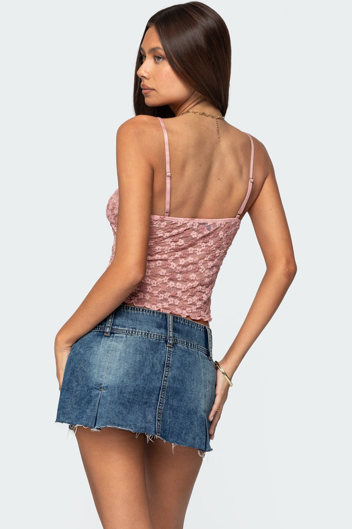 Floral Textured Lace Tank Top
