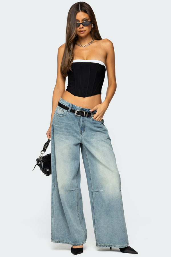 Ryla Contrast Layered Mesh Corset view 2