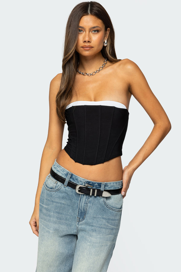 Ryla Contrast Layered Mesh Corset view 1