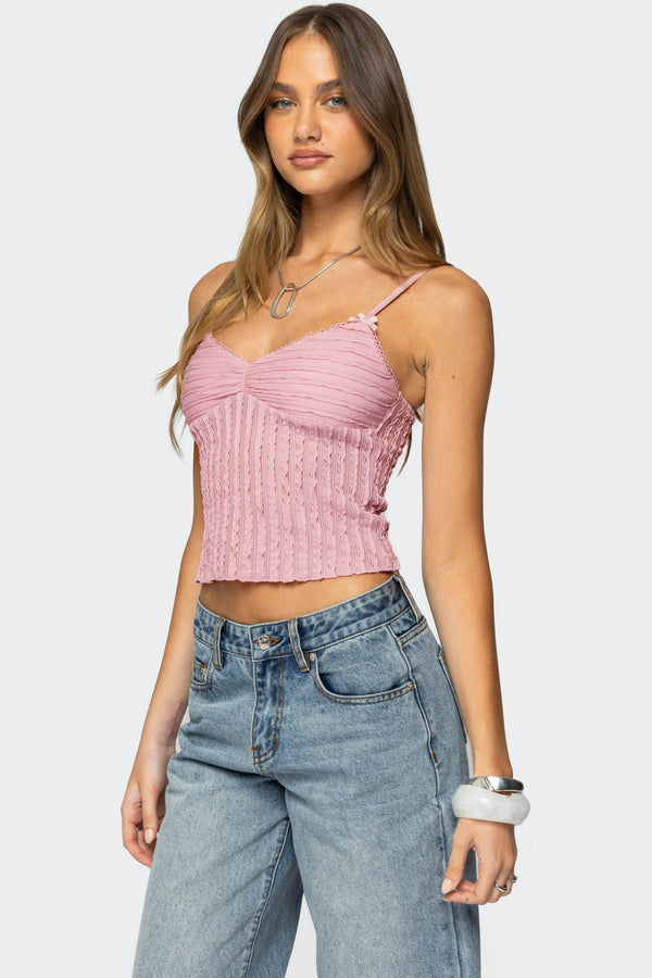 Aryah Ruffled Tank Top view 2