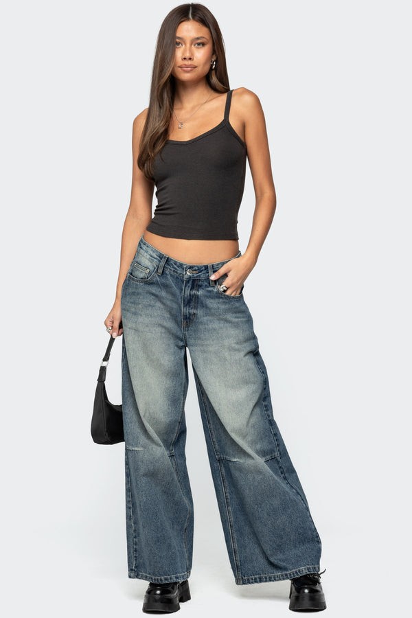 Aspyn V Neck Ribbed Tank Top view 2
