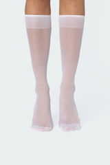 Sheer Mesh Knee High Socks