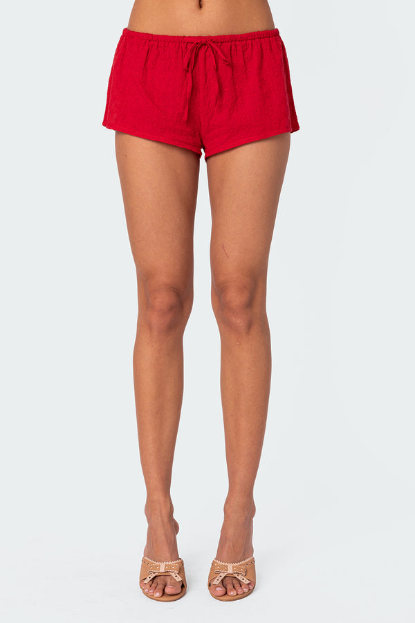 Cayenne Eyelet Micro Shorts view 2