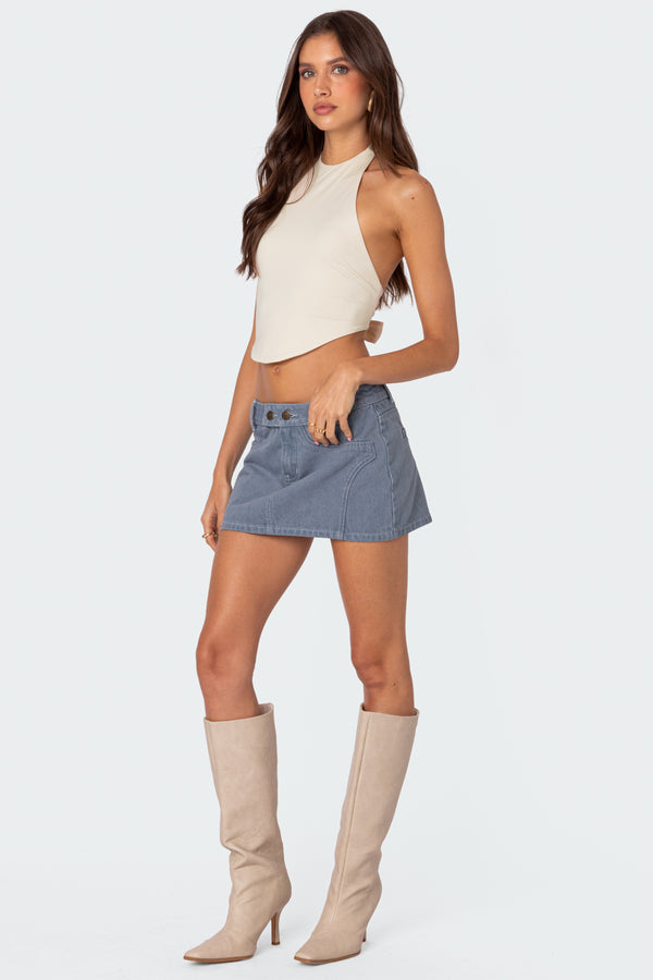 Raine Curved Halter Top view 1