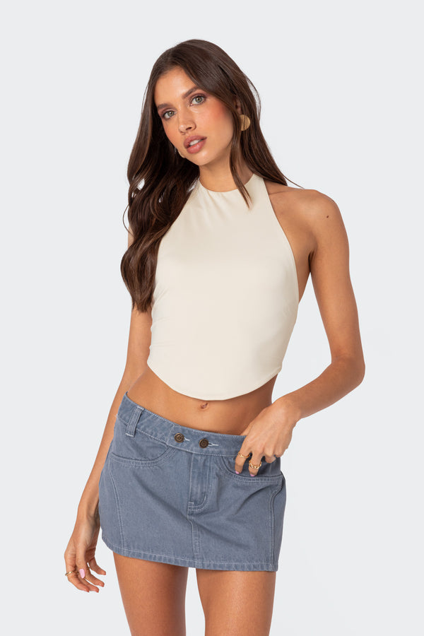 Raine Curved Halter Top view 2