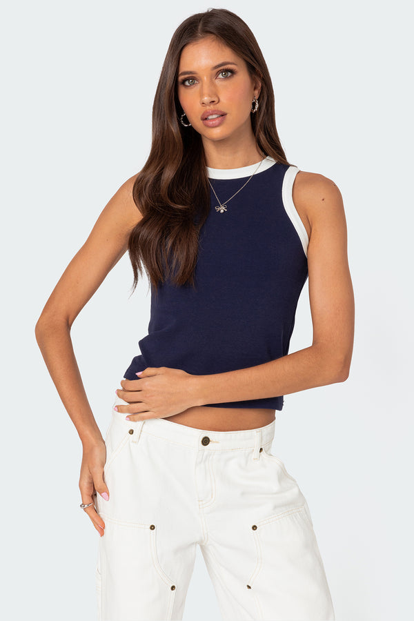 Tammy Contrast Tank Top view 1