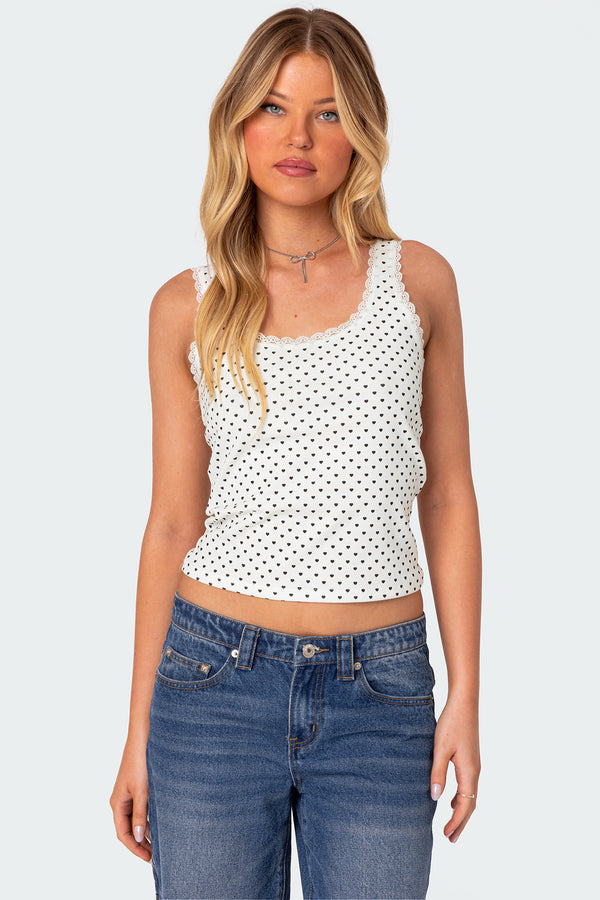 Lover Girl Printed Tank Top view 1