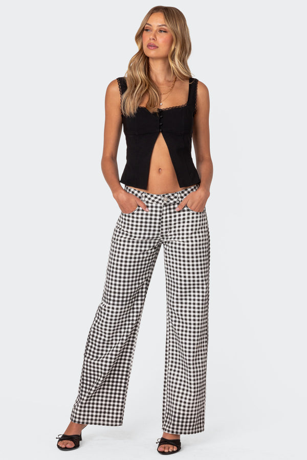 Odette Split Front Tailored Top view 2