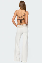 Kirsty Crochet Waist Knit Pants