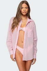 Kellen Oversized Cotton Button Up Shirt
