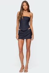 Rebel Linen Look Mini Skort